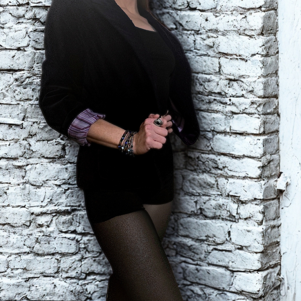 Rafaella Black and Purple Hosiery